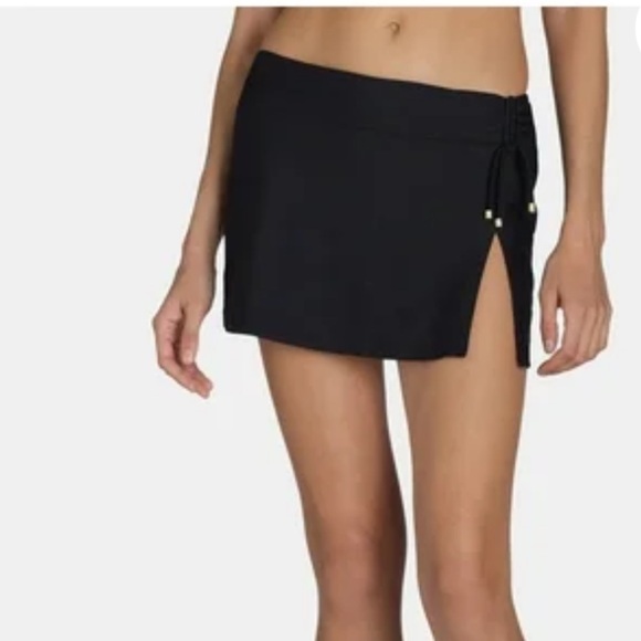 Other - Black Swim Skirt and swim panties with Side Tie rare and very sexy and slimming